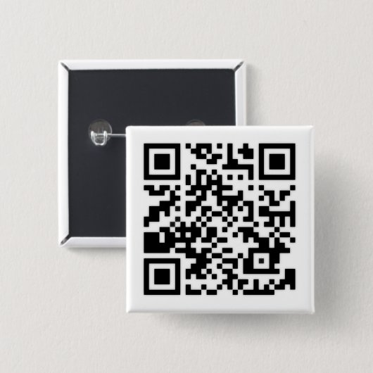 Badge Carré 5 Cm Qr Code RickRoll Gif (Devant & derrière)