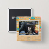 Badge Carré 5 Cm Quand les fleurs ne sont pas assez (Devant & derrière)