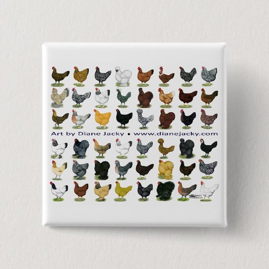 Badge Carré 5 Cm Quarante-huit Hen Promo (Devant)