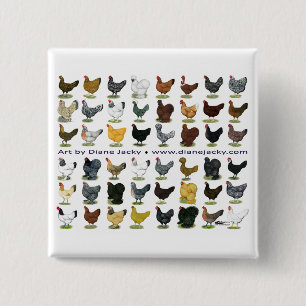 Badge Carré 5 Cm Quarante-huit Hen Promo