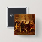 Badge Carré 5 Cm Quartet de ficelle (Devant & derrière)