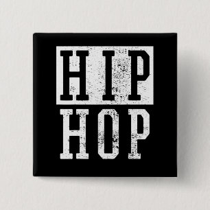 Badge Carré 5 Cm Quartier de la vieille école, 90 ans, Hip hop rap