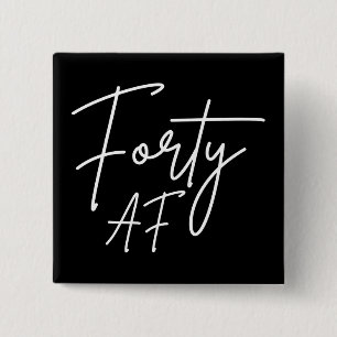 Badge Carré 5 Cm Quarty AF I - Cadeau d'anniversaire