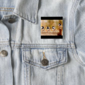 Badge Carré 5 Cm Quatre petits chickadees (En situation)