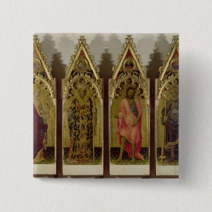 Badge Carré 5 Cm Quatre saints du Quaratesi Polyptych : Magnétique