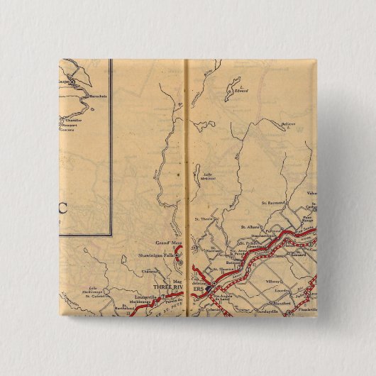 Badge Carré 5 Cm Québec 4 (Devant)