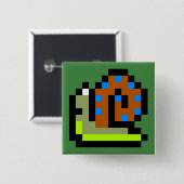 Badge Carré 5 Cm Quel escargot Shell de bosse ! (Devant & derrière)