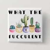 Badge Carré 5 Cm Quel Fucculent (Devant)