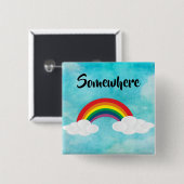 Badge Carré 5 Cm Quelque part (Devant & derrière)