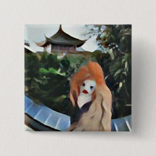 Badge Carré 5 Cm Quelque part lutin