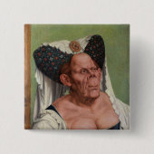 Badge Carré 5 Cm Quentin Matsys - Une Grotesque Vielle Femme Classi (Devant)