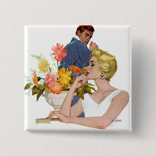 Badge Carré 5 Cm Querelle 2 d'anniversaire