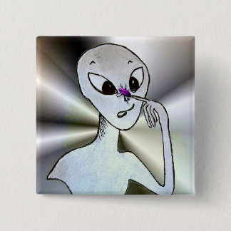 Badge Carré 5 Cm Qu'est-ce que c'est sur mon nez ?