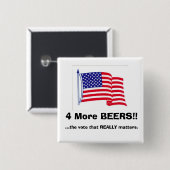 Badge Carré 5 Cm Qui a besoin d'un président ? ! ? (Devant & derrière)