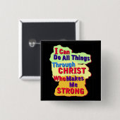 Badge Carré 5 Cm Qui me rend fort (Devant & derrière)