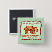 Badge Carré 5 Cm Quilt de l'ours (Devant & derrière)