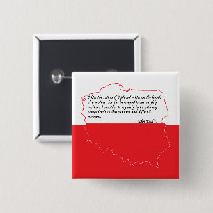 Badge Carré 5 Cm Quota From Pope John Paul II