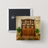 Badge Carré 5 Cm Raboteuse de pin et de cèdre (Devant & derrière)