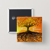 Badge Carré 5 Cm Racines de l'amour (Devant & derrière)