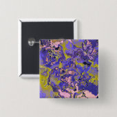 Badge Carré 5 Cm Radioactive Marble (Devant & derrière)