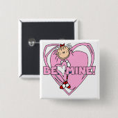 Badge Carré 5 Cm Ragdoll soit à moi Valentine (Devant & derrière)