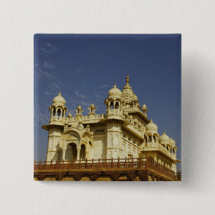 Badge Carré 5 Cm Rajasthan, Inde Une femme debout à et accient