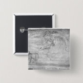 Badge Carré 5 Cm RAM et tête d'une RAM (Devant & derrière)