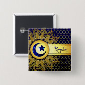 Badge Carré 5 Cm Ramadan Al Adha et Fitr (Devant & derrière)