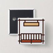 Badge Carré 5 Cm ranch (Devant & derrière)