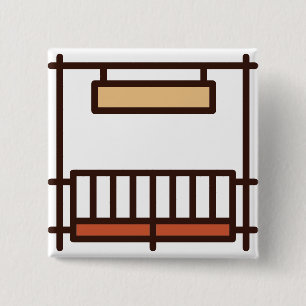 Badge Carré 5 Cm ranch