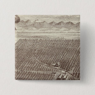 Badge Carré 5 Cm Ranch des fruits de Chapin