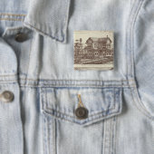 Badge Carré 5 Cm Ranches, Poplar, Cal (En situation)