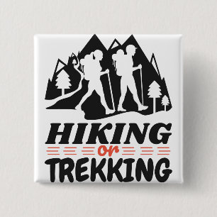 Badge Carré 5 Cm Randonnée ou trekking