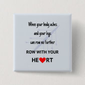 Badge Carré 5 Cm Rangée avec votre motivation de coeur (Devant)