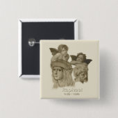 Badge Carré 5 Cm Raphael (Devant & derrière)