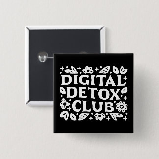Badge Carré 5 Cm rappel de motivation de pleine conscience du club