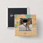 Badge Carré 5 Cm Raptor Kitten (Devant & derrière)