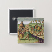 Badge Carré 5 Cm Rassemblement de la nourriture pour l'entrepôt (Devant & derrière)