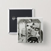 Badge Carré 5 Cm Rassemblement du miel (Devant & derrière)