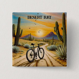 Badge Carré 5 Cm Rat du désert, personnalisable