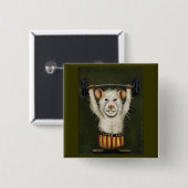 Badge Carré 5 Cm Rat superbe (Devant & derrière)