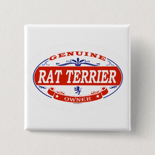 BADGE CARRÉ 5 CM RAT TERRIER_ (Devant)