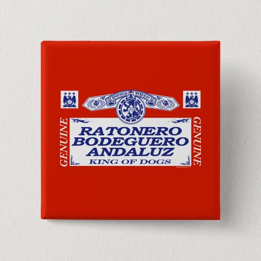 Badge Carré 5 Cm Ratonero Bodeguero Andaluz (Devant)