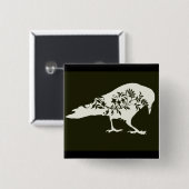 Badge Carré 5 Cm Raven (Devant & derrière)