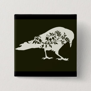 Badge Carré 5 Cm Raven