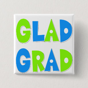 Badge Carré 5 Cm Ravi d'être une Grad Graduation 2012