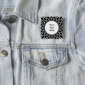 Badge Carré 5 Cm Rayon de soleil 07 (En situation)