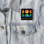 BADGE CARRÉ 5 CM RAYONNER DE FIERTE (En situation)