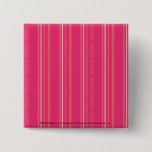 Badge Carré 5 Cm Rayures minces magenta (Devant)