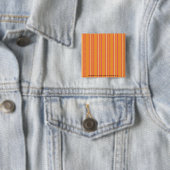 Badge Carré 5 Cm Rayures minces oranges (En situation)